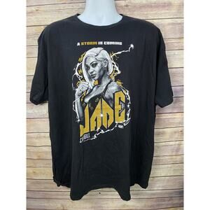 WWE T-Shirt Men’s 3XL Black Graphic Tee Jade Cargil Fighter Promo